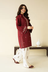 Cherry Embroidered 2pcs