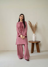 Dusty Rose Embroidered 2pcs