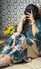Teal Blossom 2pcs