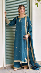 Zimal Embroidered 3pcs